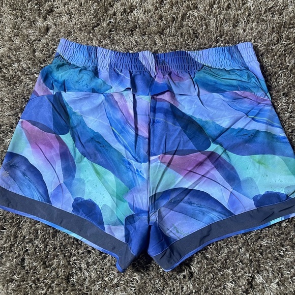 [Athleta] Make A Splash Printed Mesh Racer 4" Running Shorts Workout Size 1X - Picture 2 of 9